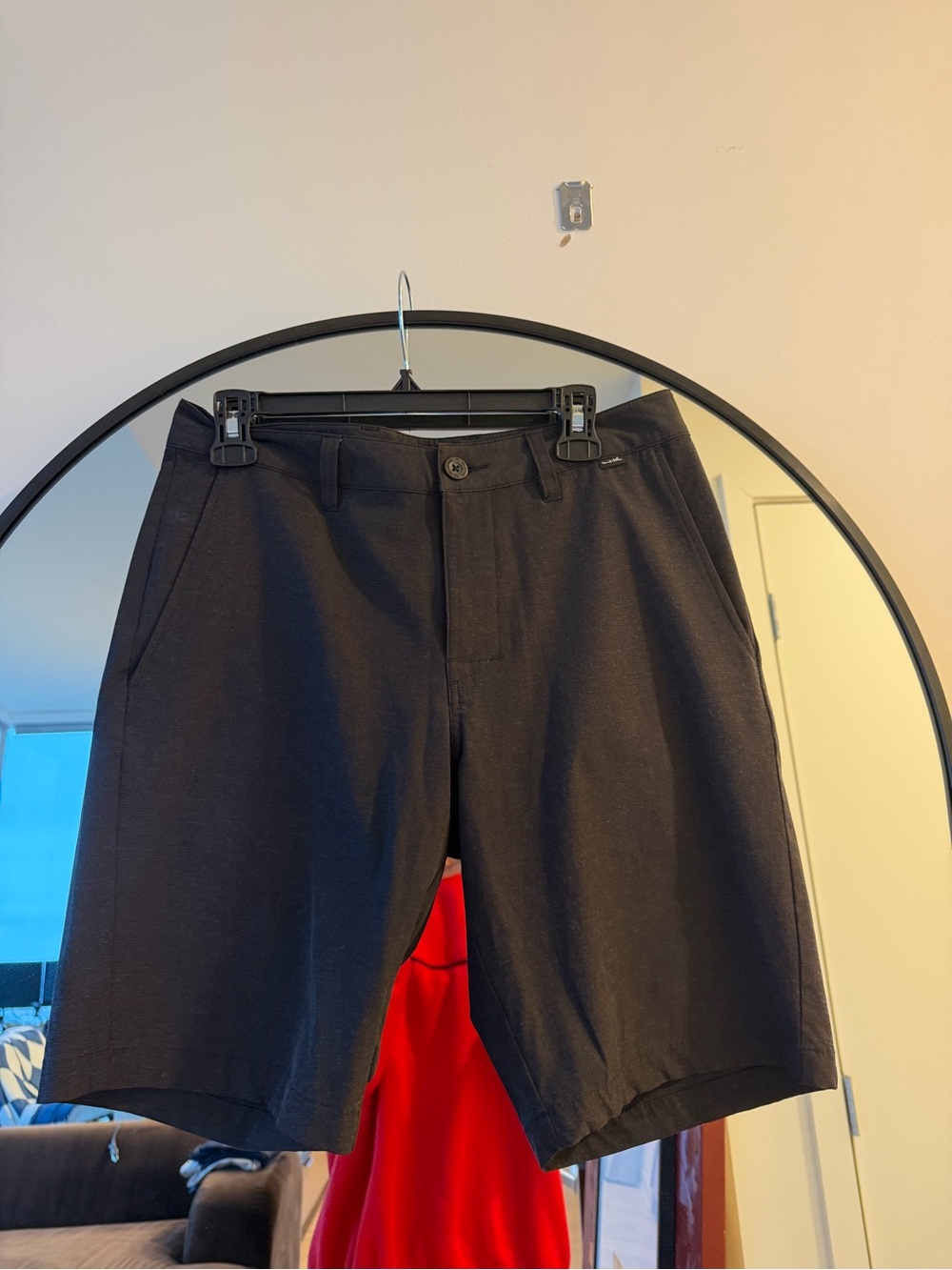 Travis Mathew Black Flat Front Golf Shorts